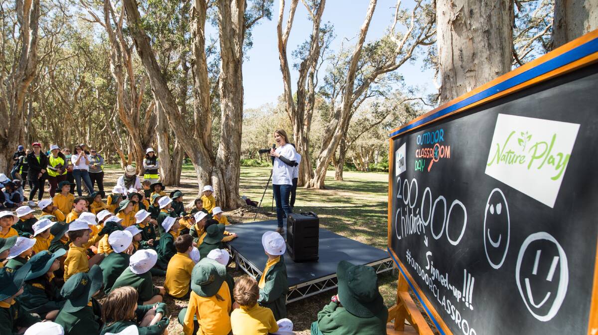 OUTDOORS: Illawarra students were part of the 200,000 children across the country who took part in Australia's first Outdoor Classroom Day.
