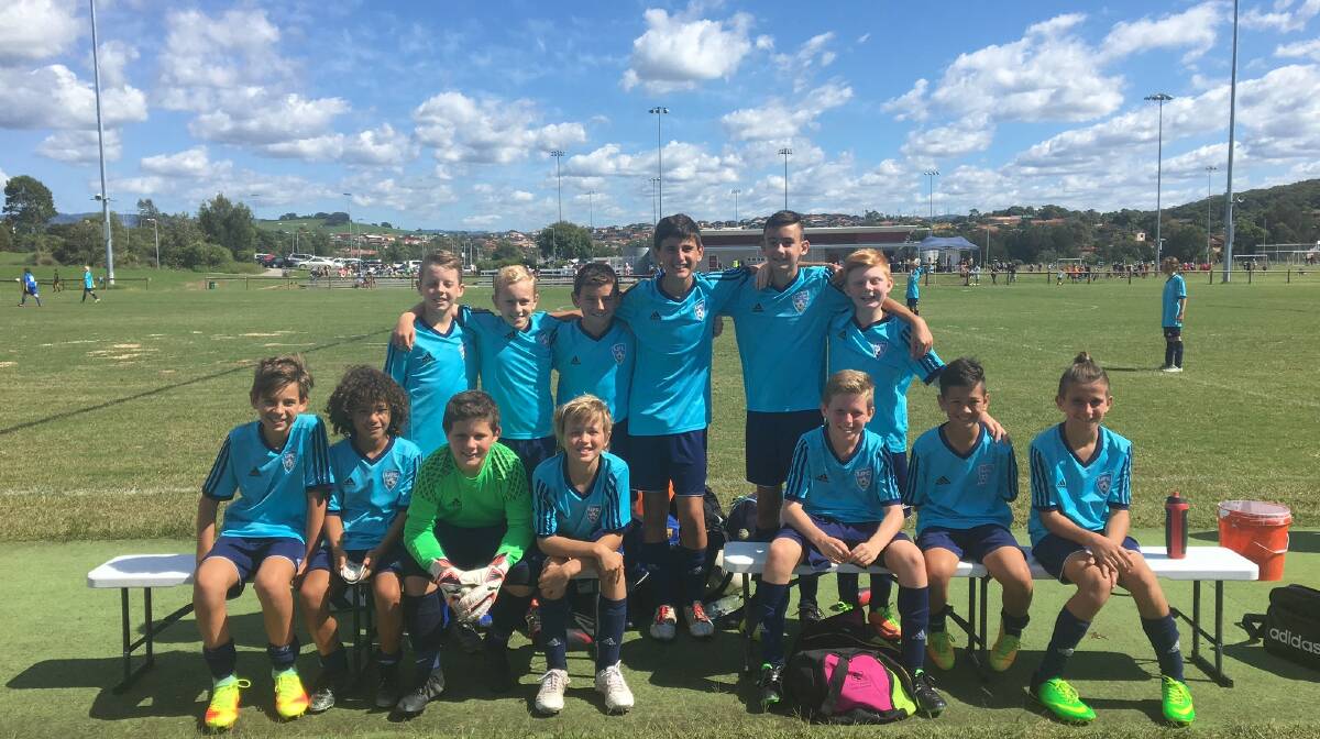 STATE CUP QUEST: Shellharbour U12 boys (pictured) play Woonona Junior FC for a spot in the grand final of the Frank Broughton Cup on Sunday at Myimbarr.