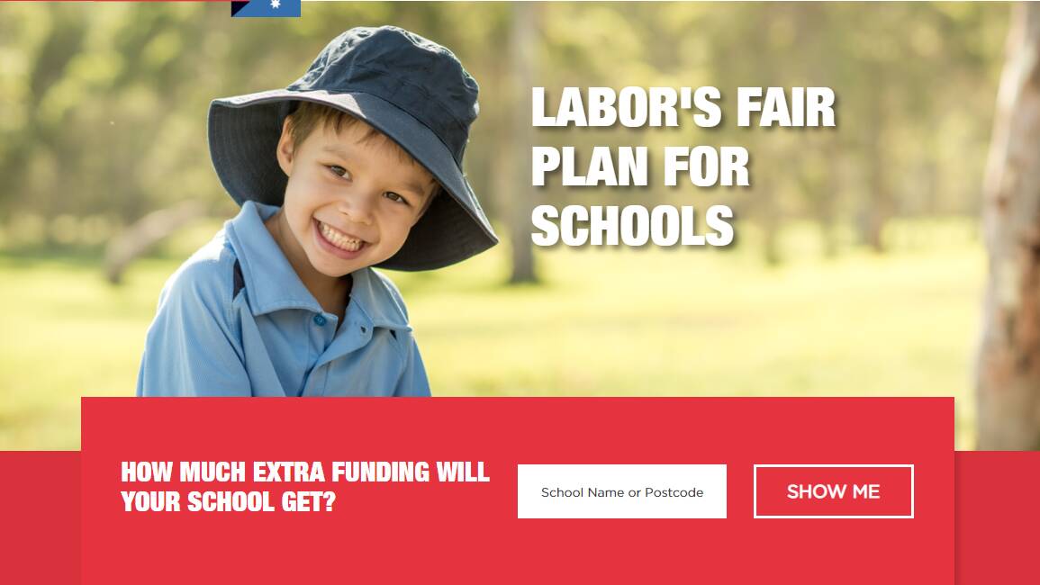 Click on the image to find out how much your school will get under Labor's plan