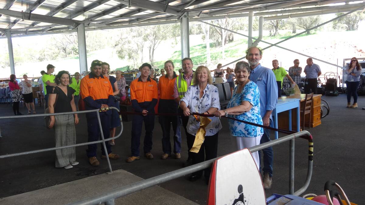 Shellharbour Mayor Marianne Saliba, Aunty Bev Armer and John Weate did the honours and officially opened the enhanced Dunmore Revolve Centre on Tuesday. 