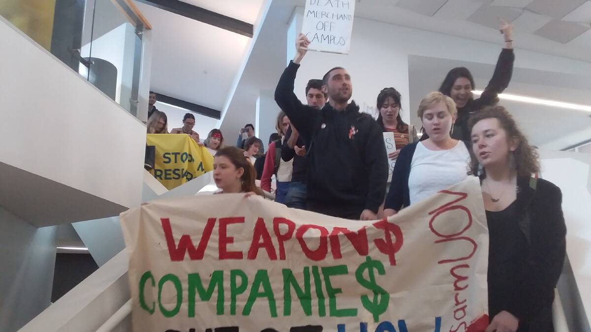 Student activists call on UOW to break ties with weapons companies