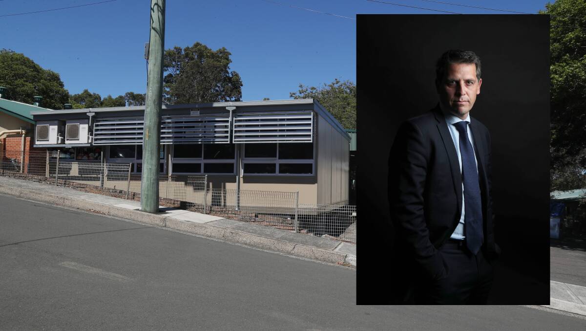 TOO MANY: One of the demountable buildings at Keiraville Public School. There are 74 demountables in the Keira electorate, much to the displeasure of Keira MP Ryan Park. Main picture: Robert Peet