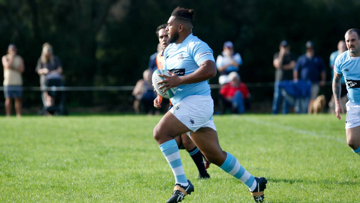 Vikings player Tevita Ve playing in the club's last first-grade game this season. Picture by Anna Warr