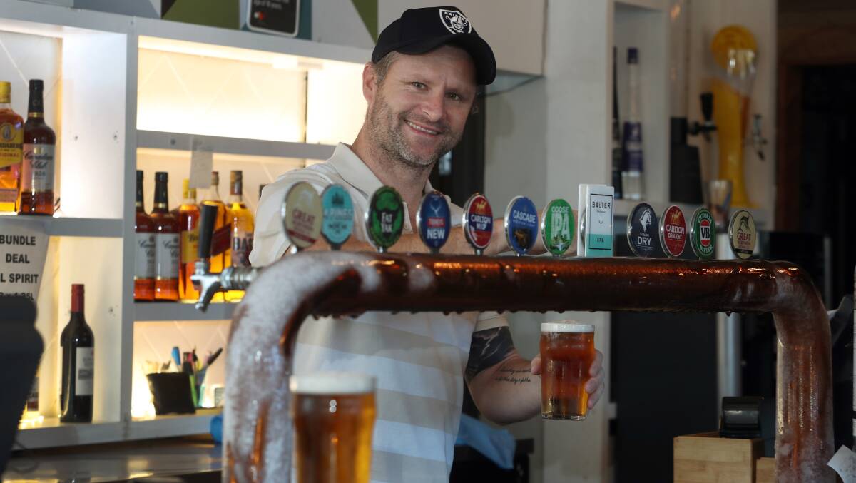 LIFELINE: Cabbage Tree Hotel owner Brad Young has welcomed For the Love of Your Local campaign created by Carlton & United Breweries and the Australian Hotels Association. Picture: Robert Peet.
