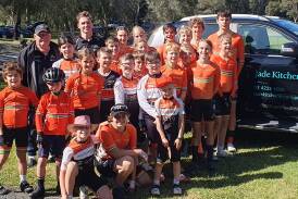 Illawarra Cycle Club's junior development team pictured at the club's 61st annual NSW Open Track Carnival held at Unanderra Velodrome on the last Saturday in October.