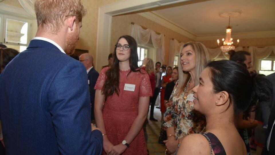 ANOTHER MEETING: Macinley Butson was ecstatic to meet Prince harry twice during his trip to Australia.