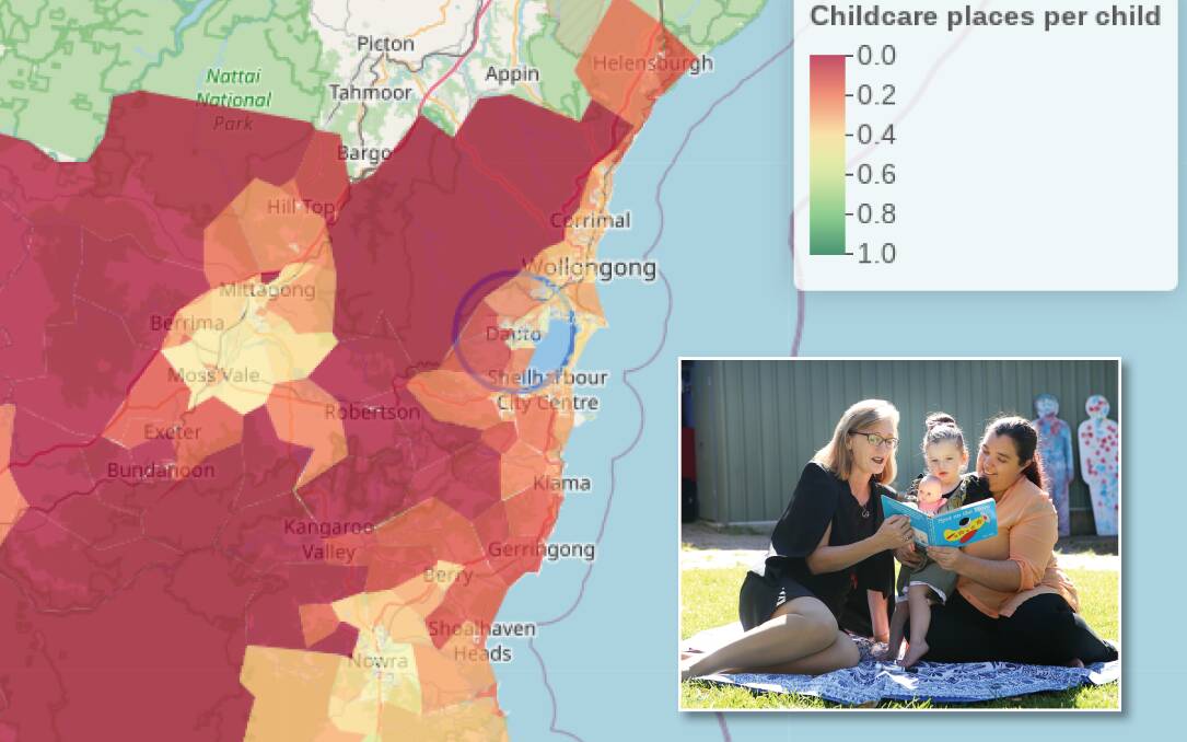 Wollongong's a childcare 'desert', new map shows. But is it accurate?
