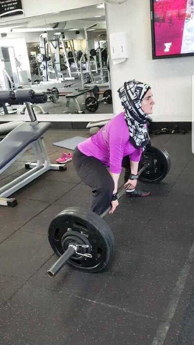 Hala, 25 can dead-lift three-times her body weight. She will speak at the free Illawarra Peace, Coffee and Conversations event. 