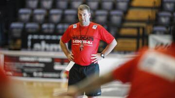 Trevor Gleeson pictured at Wollongong Entertainment Centre in 2014 while coaching Perth Wildcats. Picture by Christopher Chan