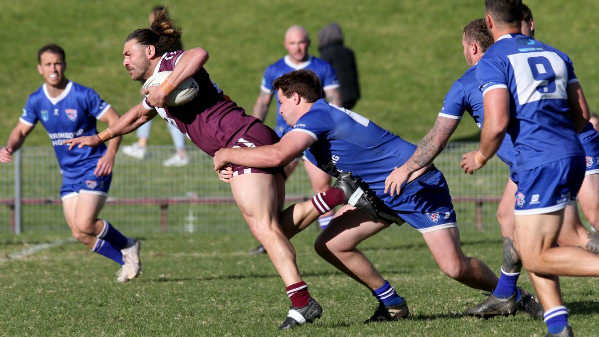 Albion Park-Oak Flats second-rower Shannon Wakeman was immense in the Eagles 36-32 comeback win over Gerringong Lions at Centenary Field. Picture by Sylvia Liber. 