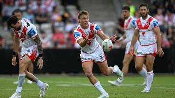 Jesse Marschke playing in his first NRL game for St George Illawarra in the Dragons clash against the Cowboys. Picture supplied