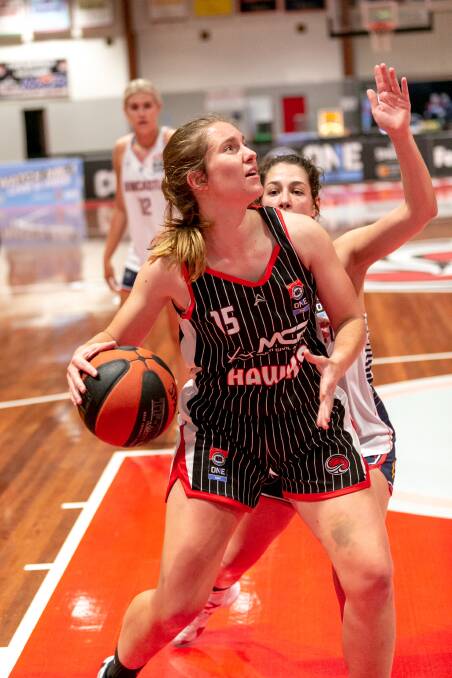 IMPRESSIVE: Georgia Ohrdorf had 10 points and 10 rebounds in the Hawks 84-60 loss to Norths Bears.