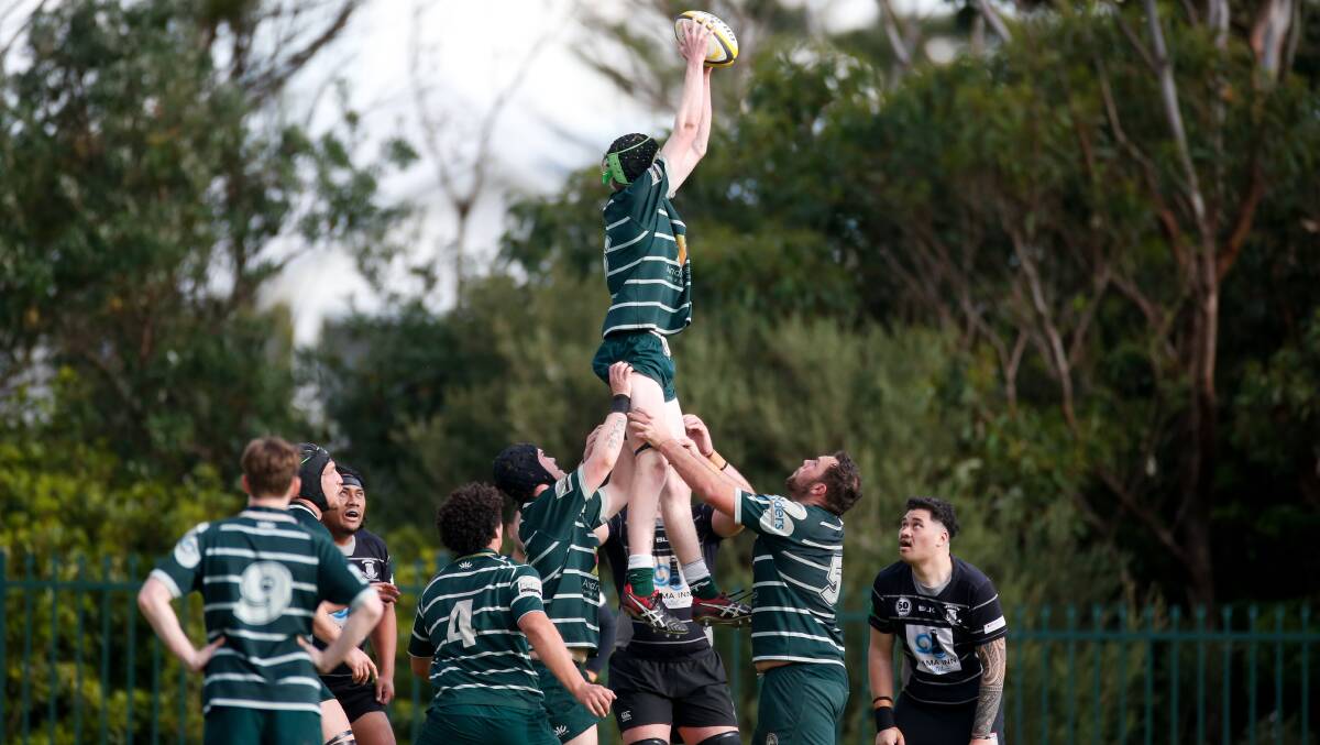 ON TOP: Shamrocks dominated the line-outs against Kiama. Picture: Anna Warr