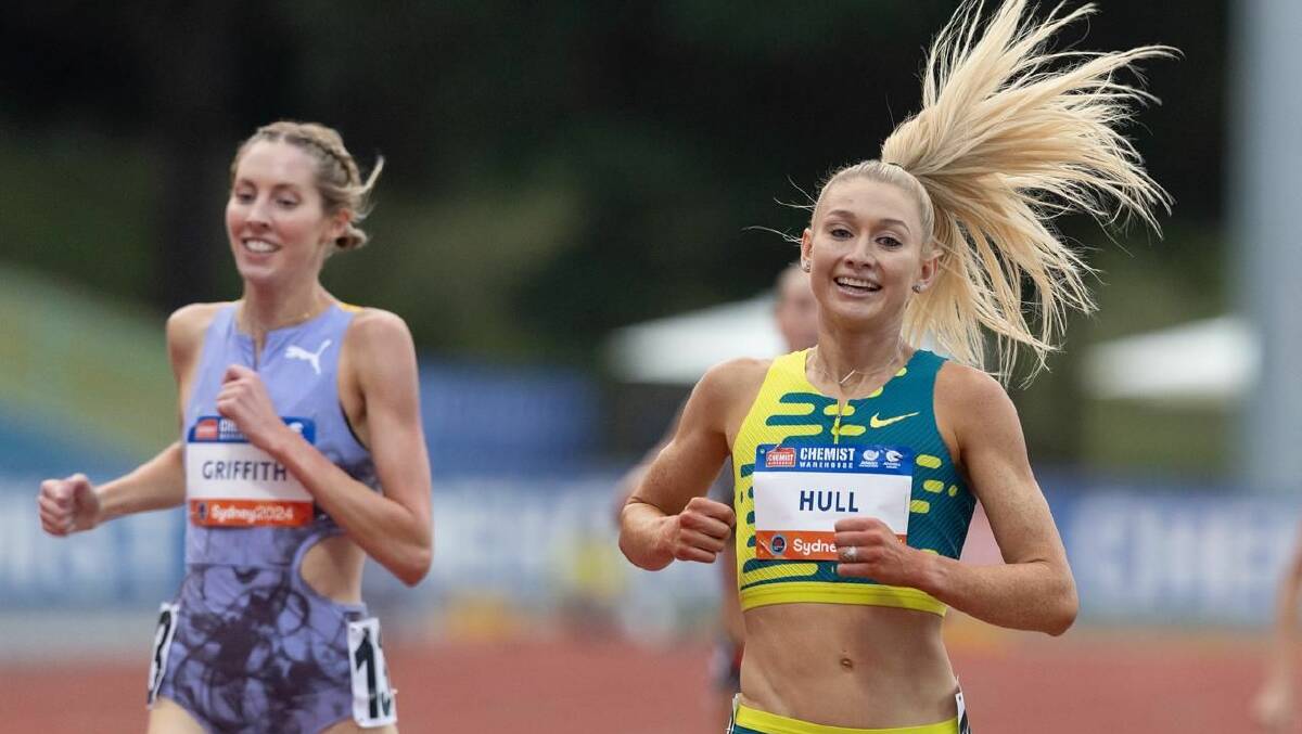 Jessica Hull wins the 3000m Championships at the Sydney Track Championships on Saturday, March 23, 2024. Picture by Steve Christo/Athletics Australia