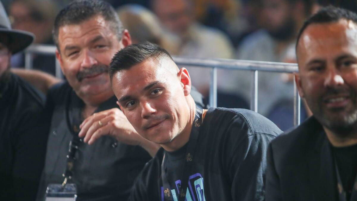 STAR POWER: Rising Australian professional boxer Tim Tszyu was among a throng of sporting stars ringside. Picture: Adam McLean.