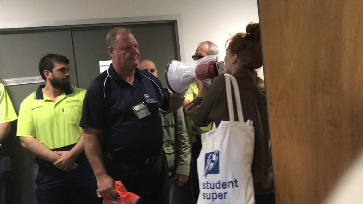 UOW students storm meeting demanding no fee hikes and staff cuts