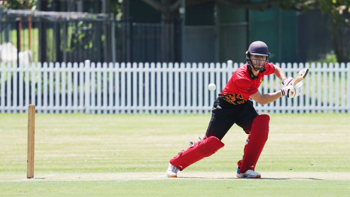 Keira batsman Oliver Needham starred in his team's 106-run win over Wests Illawarra at Keira Village Park on Saturday. Picture by Sylvia Liber