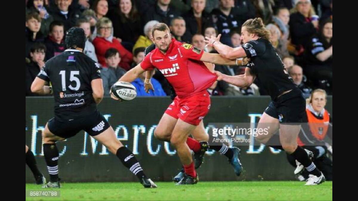 Paul Asquith played for Scarlet in Wales from 2017 to 2021. Picture supplied.