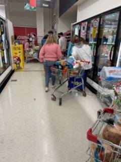 The shopping line at Dapto Coles stretched all the way to the freezer section.