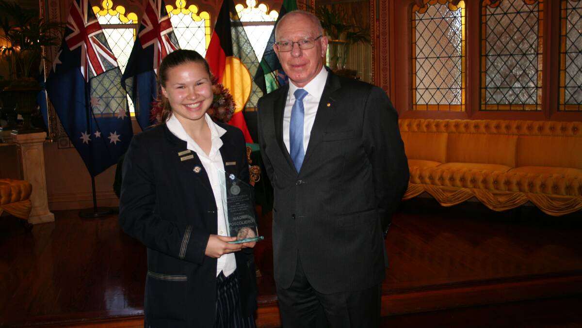  Naomi Poscoliero and NSW Governor David Hurley