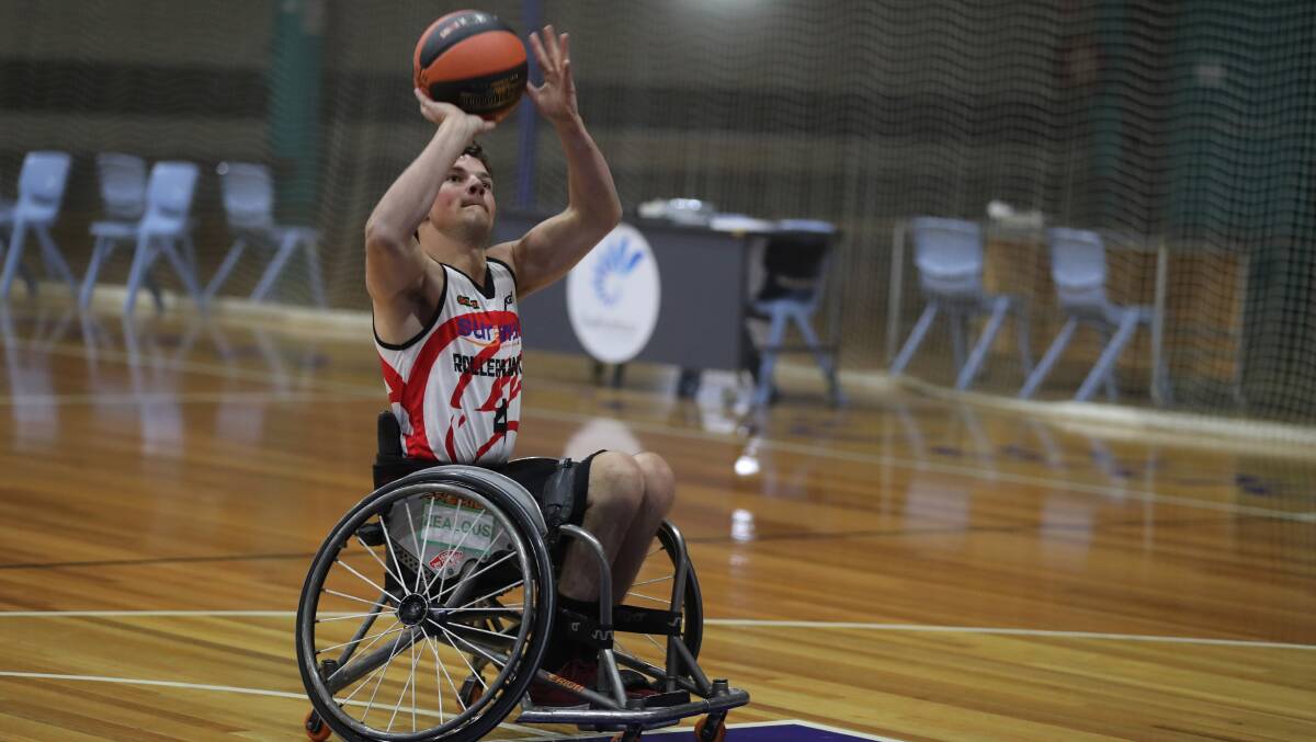 Wollongong Roller Hawk player Jarrod Emeny (pictured) and coach Brett Stibners will lead NSW's pursuit for victory in the Kevin Coombes Cup. Picture by Robert Peet