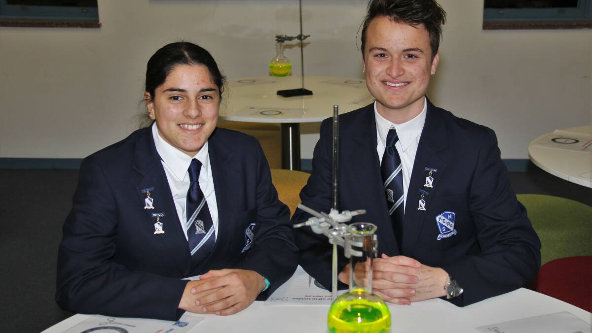 LONDON BOUND: Keira High School students Maria Micale and Jarrad Pritchard are attending the International Youth Science Forum in London on July 25 to August 8.
