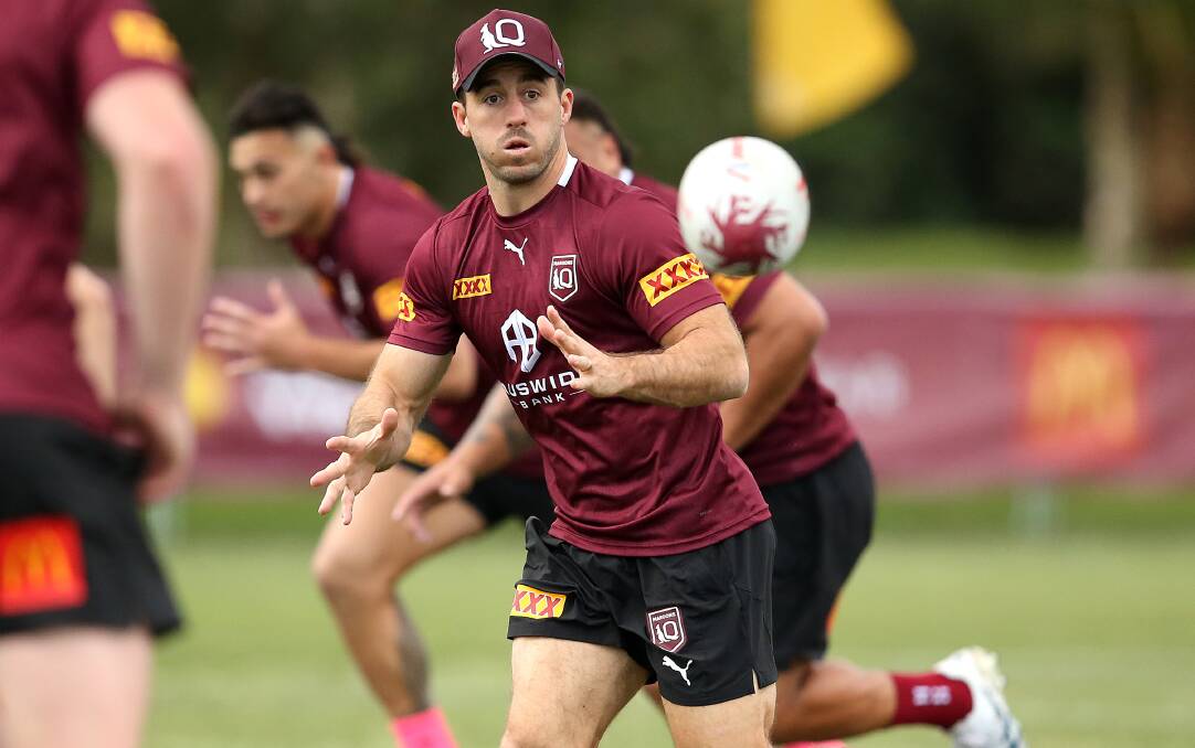 FOCUSED: Queensland is considering playing Ben Hunt at five-eighth in the decider. Picture: AAP