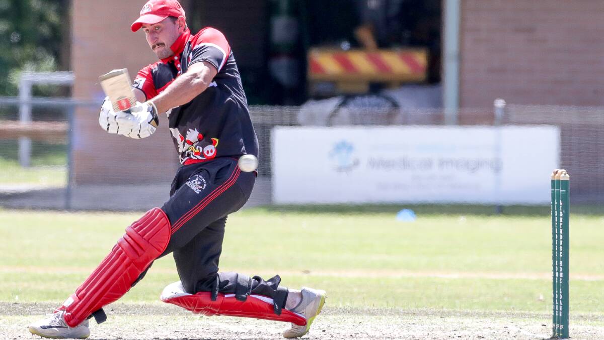 Kieran Gilly hit an unbeaten 83 to help The Rail down Ex Servos in South Coast cricket on Saturday. Picture by Adam McLean