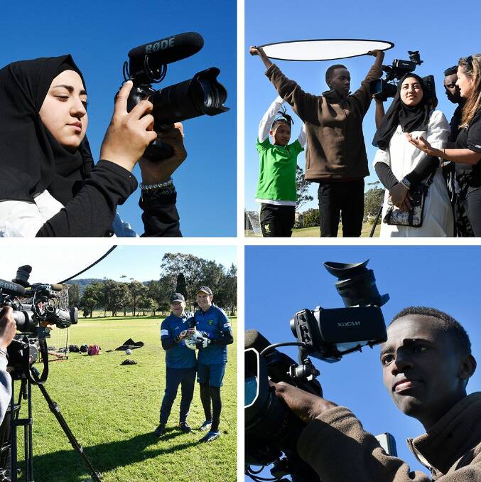 Watch as young Illawarra refugees make film praising friends, football