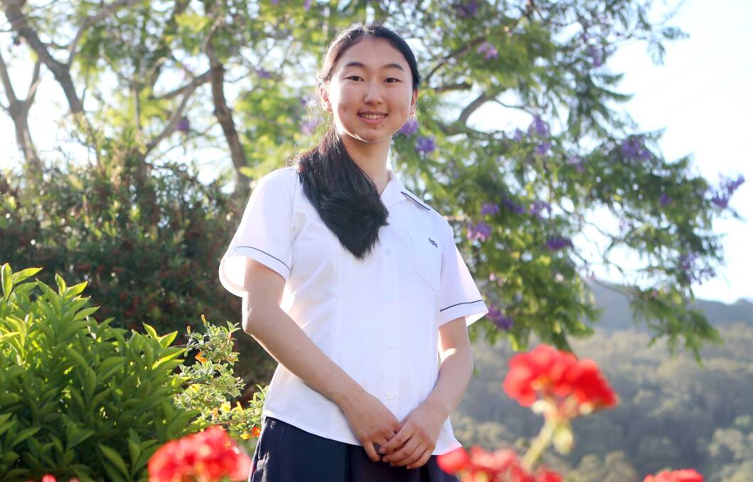 TOP STUDENT: Smith’s Hill High School student Ellen Zheng scored the highest possible ATAR of 99.95. Picture: Sylvia Liber 