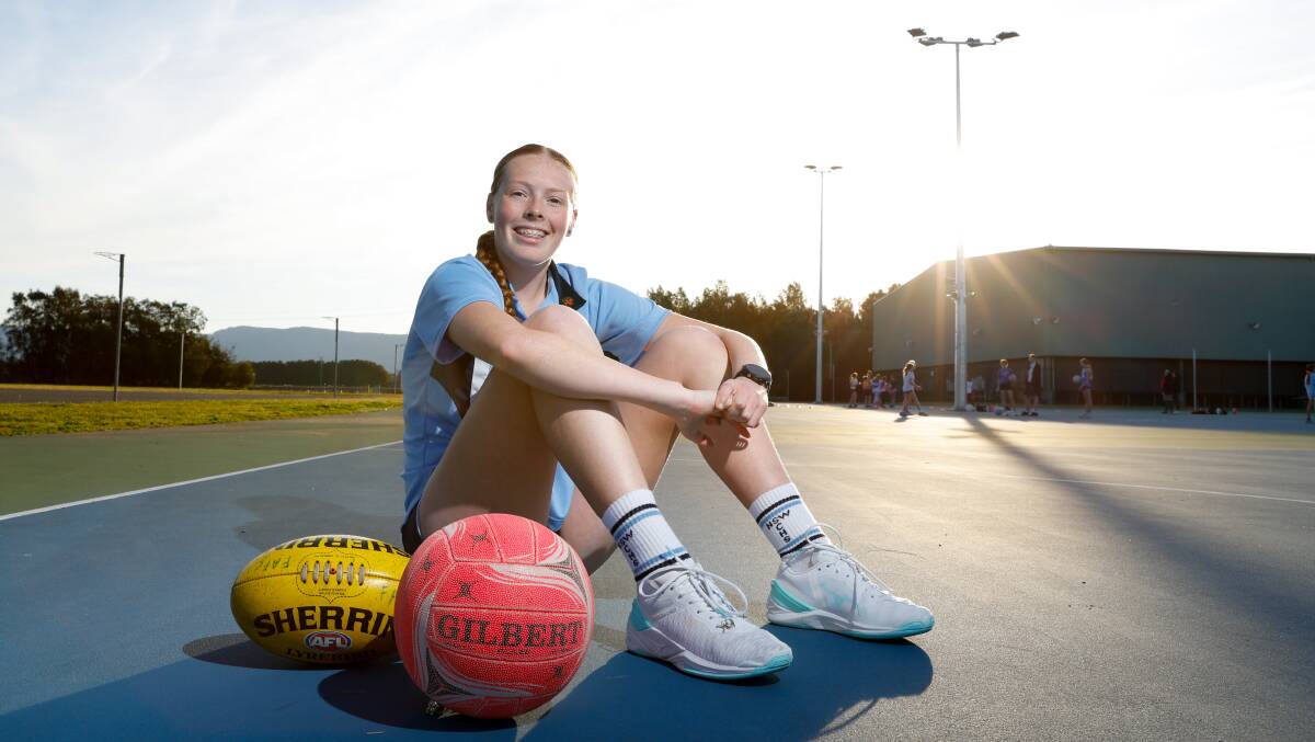 Wollongong teen Grace Tracey starred for NSW's netball and AFL teams at the recent national championships. Picture by Anna Warr