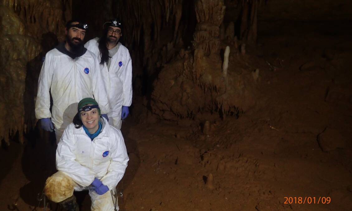 FRENCH CAVE: Dr Eline Schotsmans, a Research Fellow at the University of Wollongong and the University of Bordeaux, is part of an international team of researchers. Picture: N. Fourment, SRA-DRAC Nouvelle Aquitaine/PCR Cussac, French Ministry of Culture
