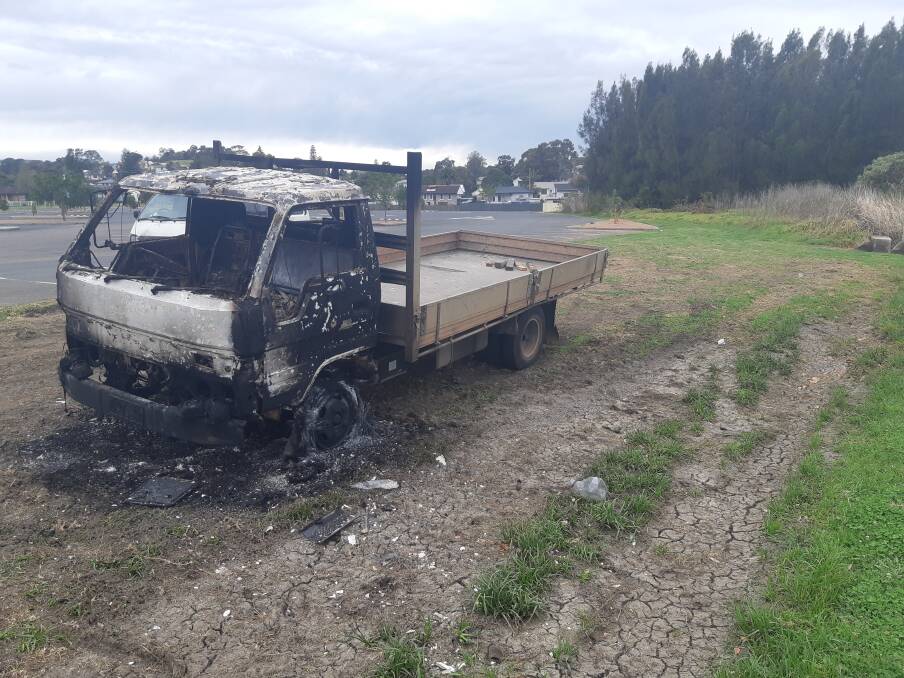 The stolen truck was found burnt out at Berkeley's Hooka Creek Park.