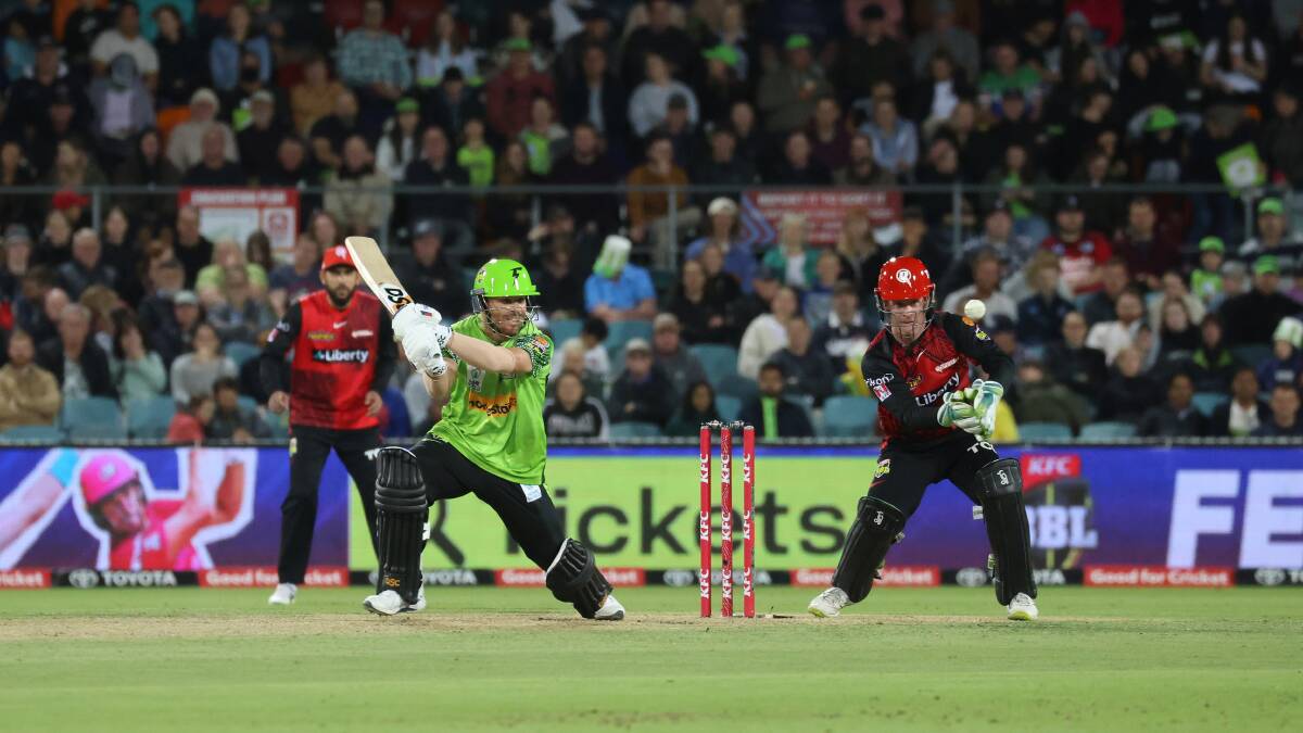 Phil Jaques expects David Warner, pictured here playing for Sydney Thunder in the Big Bash, to fire in the Ashes. Picture by James Croucher