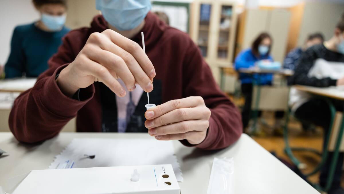 TESTING TIMES: Students will be required to return a negative rapid antigen test every few days to attend school, which returns on February 1.Picture: Getty
