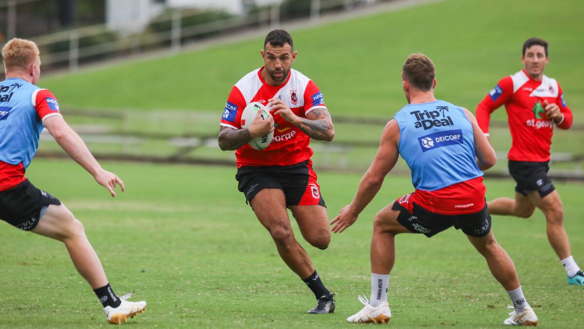 St George Illawarra enforcer Josh Kerr said the Dragons could ill afford to fade out late in their rivalry round clash against the Cronulla Sharks on Sunday night. Picture: Wesley Lonergan