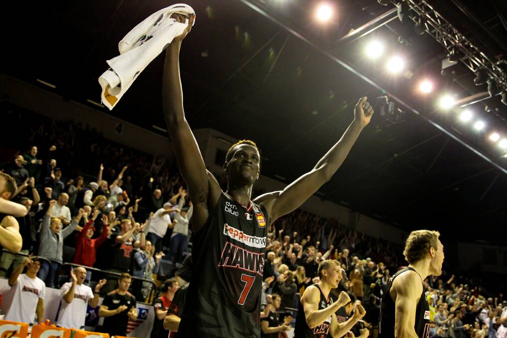 BACK IN TOWN: Deng Deng has returned to the Hawks. Picture: Anna Warr
