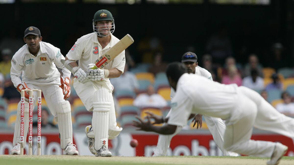 Phil Jaques batting for Australia in a Test match against Sri Lanka at the Gabba in Brisbane on November 8, 2007. Picture by Steve Holland 