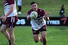 Kyle Williams celebrated his 100th first-grade game for Albion Park Oak Flats Eagles by helping the club down Warilla-Lake South Gorillas 50-10 at Centenary Field on Sunday, June 1, 2024. Picture by Sylvia Liber