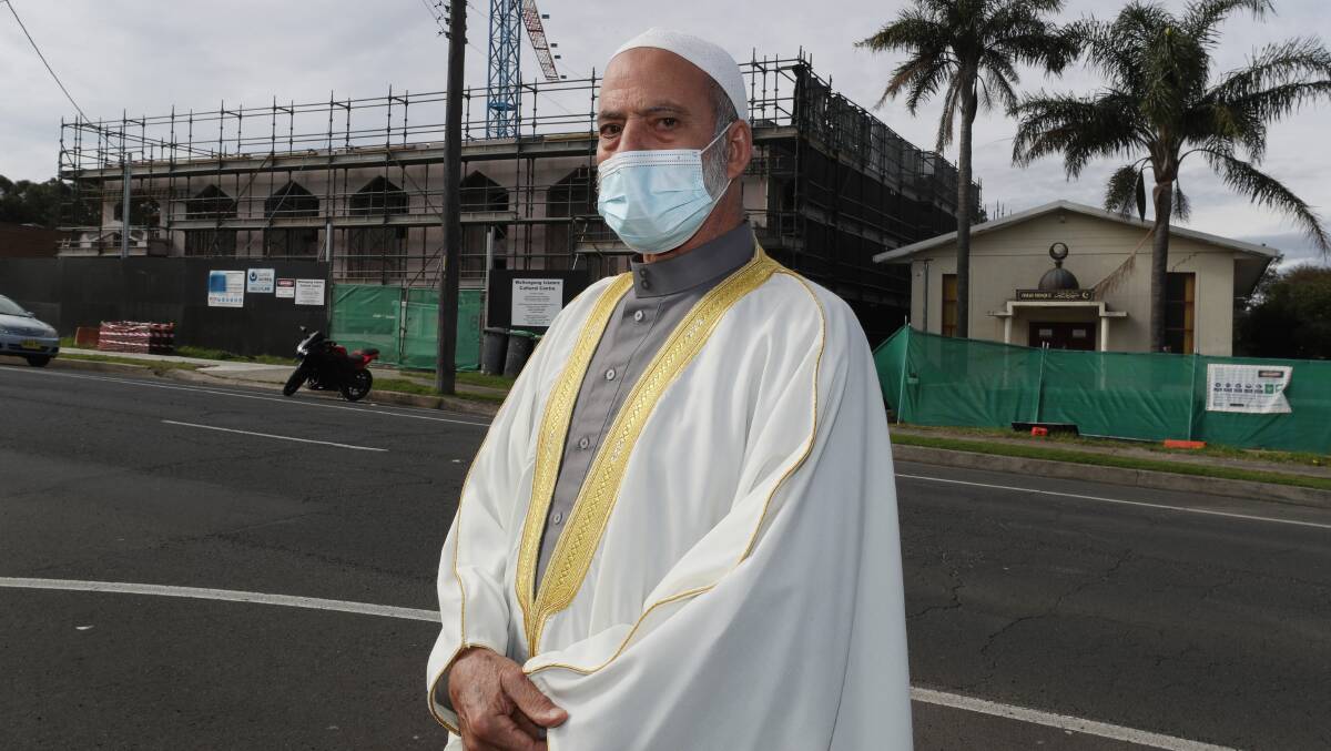 CONSTRUCTION STOPPED: Iman Abdul Rahman, the religious leader at Omar Mosque in Gwynneville. Picture: Robert Peet