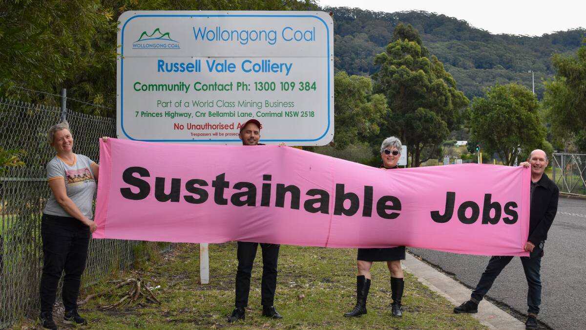 SURVEY: Illawarra Climate Justice Alliance Just Transitions working group members Ali Smith, Dr Mark Gawne, Sharon Pusell, and Dr Nick Southall. 