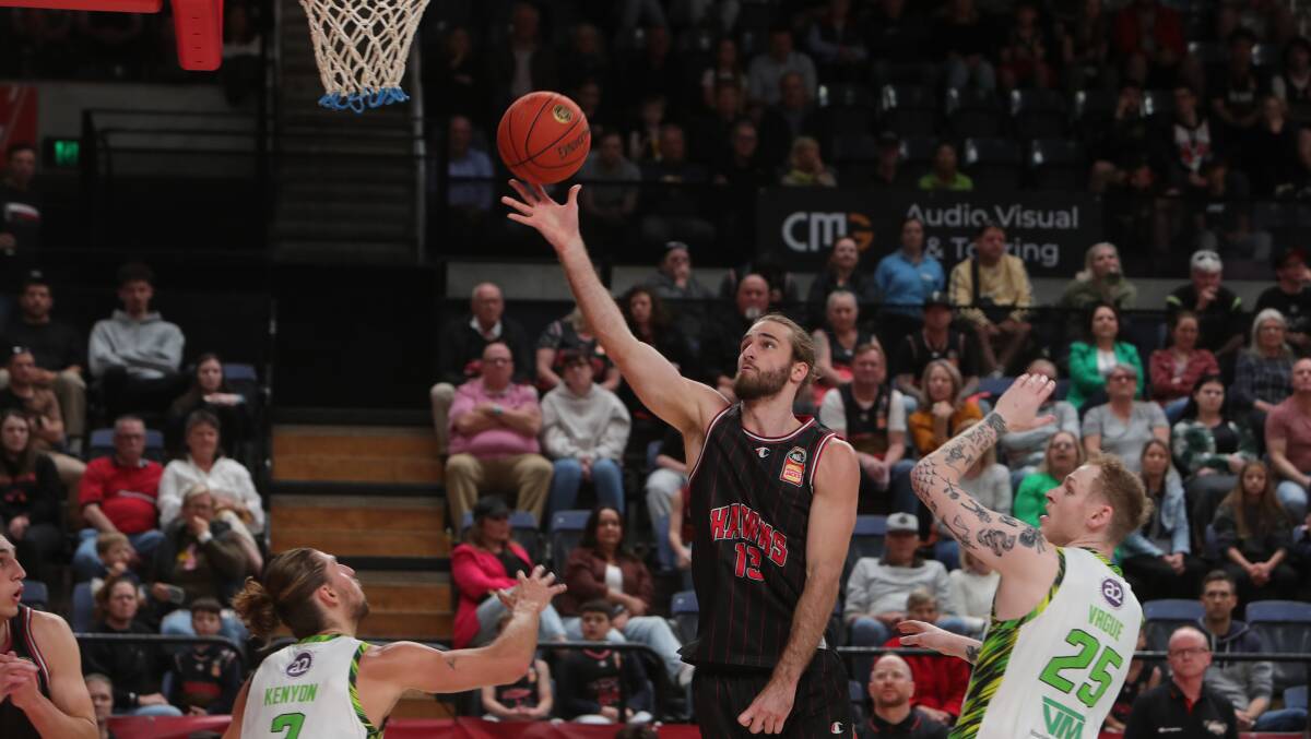 Sam Froling in action during the Illawarra Hawks 113-106 win over South East Melbourne Phoenix on October 7 this year. Picture by Sylvia Liber