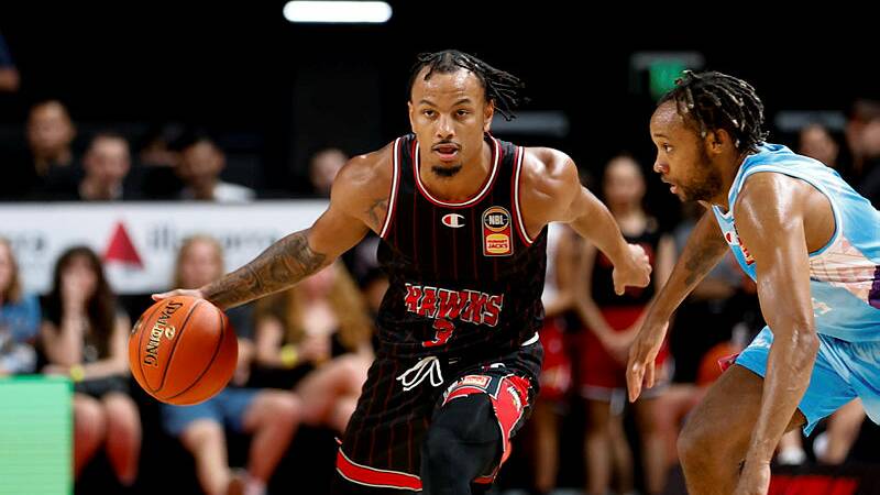 Illawarra Hawks guard Justin Robinson in action against the New Zealand Breakers at WIN Entertainment Centre late last month. Picture by Anna Warr