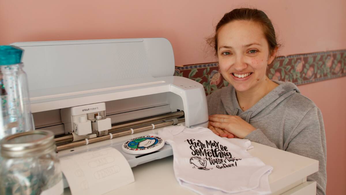 COPING MECHANISM: Lake Illawarra resident Jess Childs says taking up the creative outlet of Cricut has helped her mental health immensely. Picture: Anna Warr