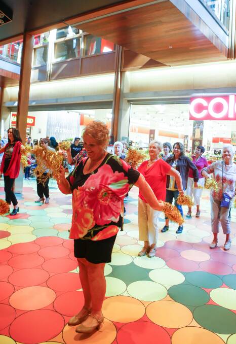 About 20 members of The Silver Belles did two flash dance mob performances in Wollongong on Friday, May 13. Picture: Adam McLean