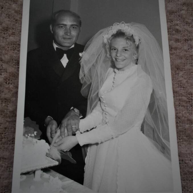 HAPPY: Merl and Adele Tanner on their wedding day. The couple celebrated their 50th wedding anniversary last year before Merl passed away on November 29, 2020. 