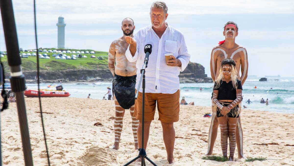 Tourism Australia appointed friend of Australia and beach expert, Brad Farmer joined Shoalhaven's Gadhungal Murring cultural dancers at Wollongong Surf Life Saving Club to announce the list. Picture: Getty