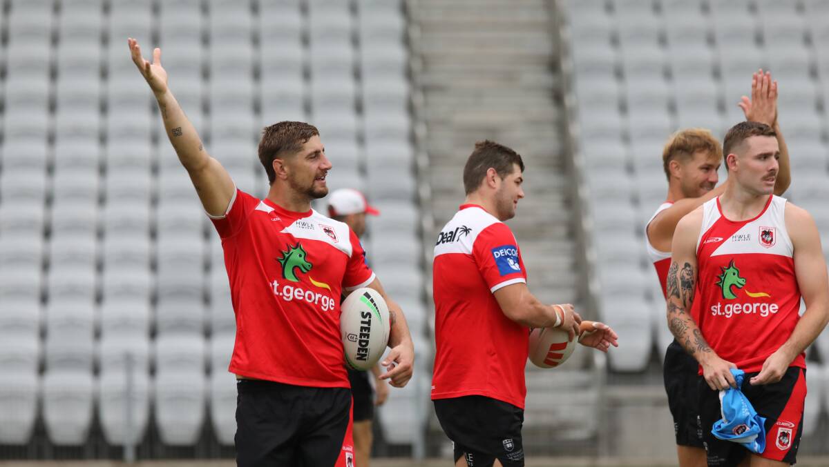 Dragons centre Zac Lomax believes St George Illawarra is ready to break their five-game losing streak against the Sharks, on Sunday. Picture: Wesley Lonergan.