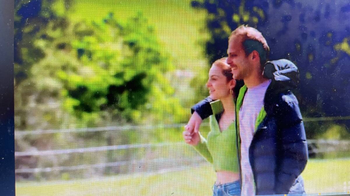 HONEYMOON: MAFS' loved-up couple Jack and Domenica strolling the beautiful grounds of Greyleigh Kiama. Picture: Supplied