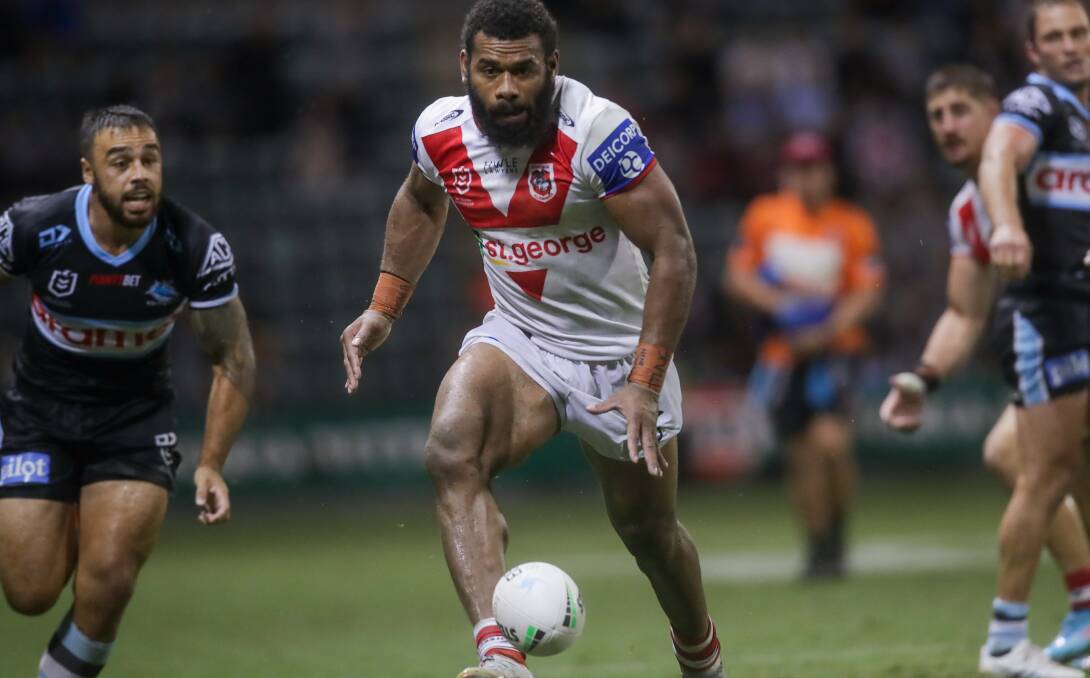 Dragons winger Mikaele Ravalawa has vowed to repay the club and team-mates for his involvement in the Mudgee incident. Picture: Adam McLean.